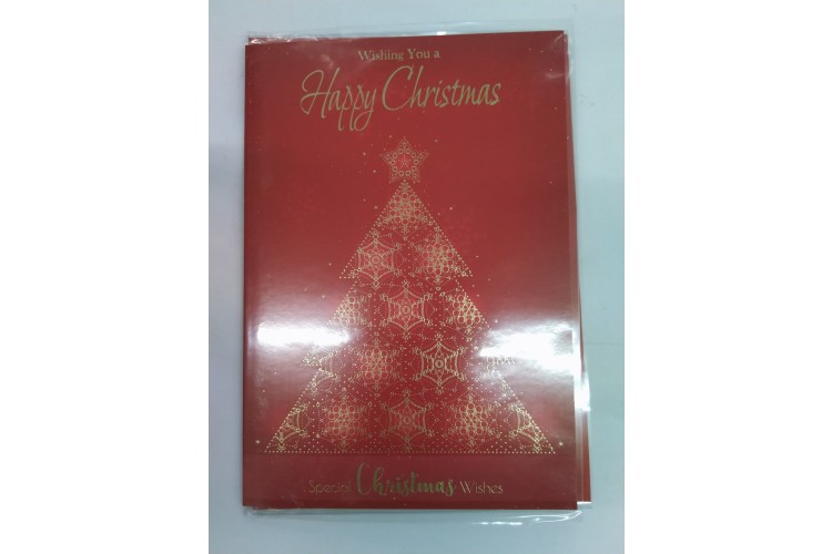 Happy Christmas Greeting Card Red