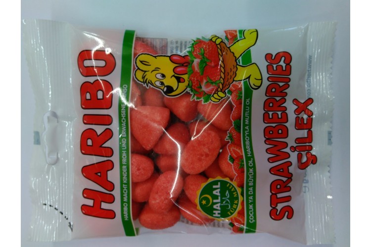 Haribo Strawberries Cilex 80g Halal