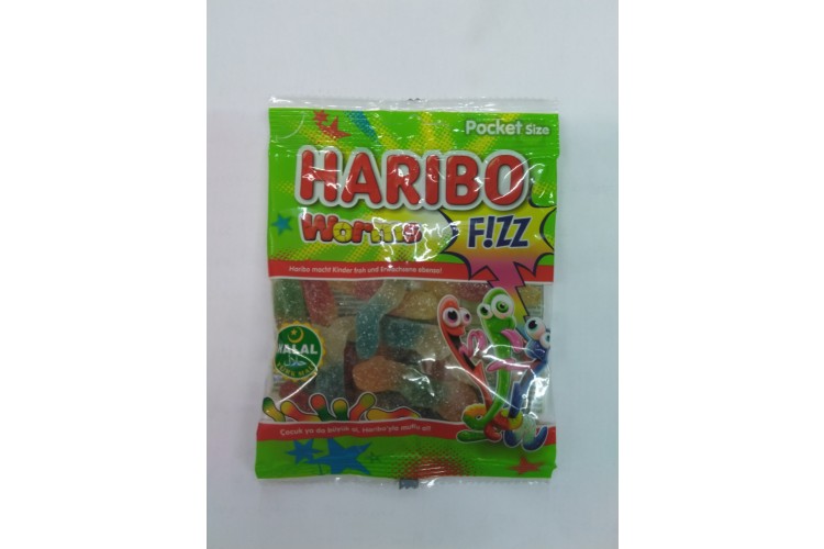 Haribo Worms Fizz 80g Halal