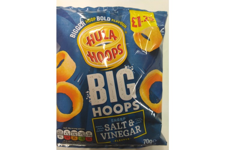 Hula Hoops Salt & Vinegar 70G Pm £1.25