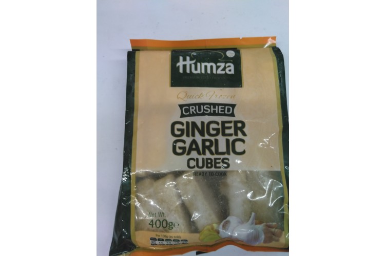 Humza Premium Food Products Quick Frozen Crushed Garlic Ginger Cubes 400g