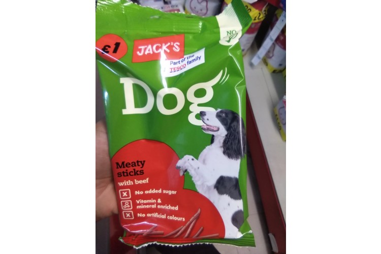 JACK'S DOG Meaty Sticks With Beef 100g