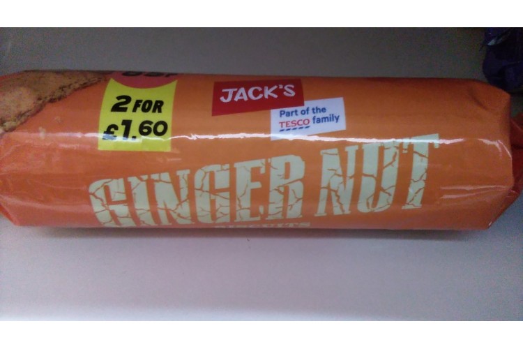 2 For £1.60 Jacks Ginger Nut Biscuit 200g