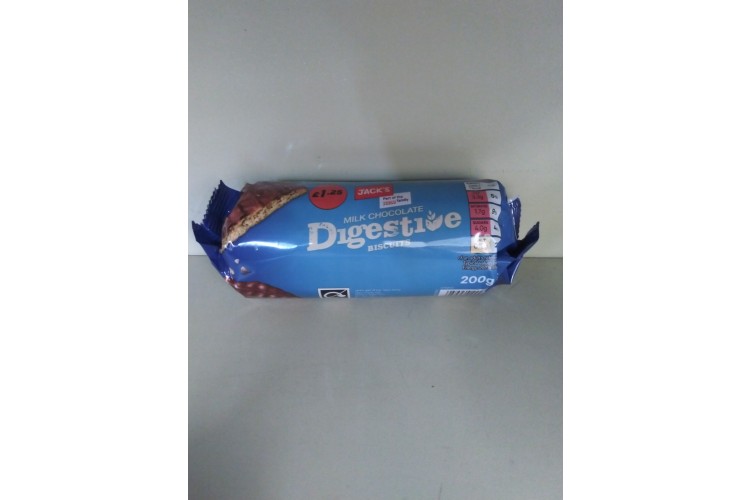 Jacks Milk Chocolate Digestive Biscuits 200g