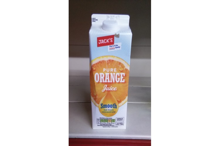 Jacks Pure Orange Juice Smooth 1Ltr Not From Concentrate