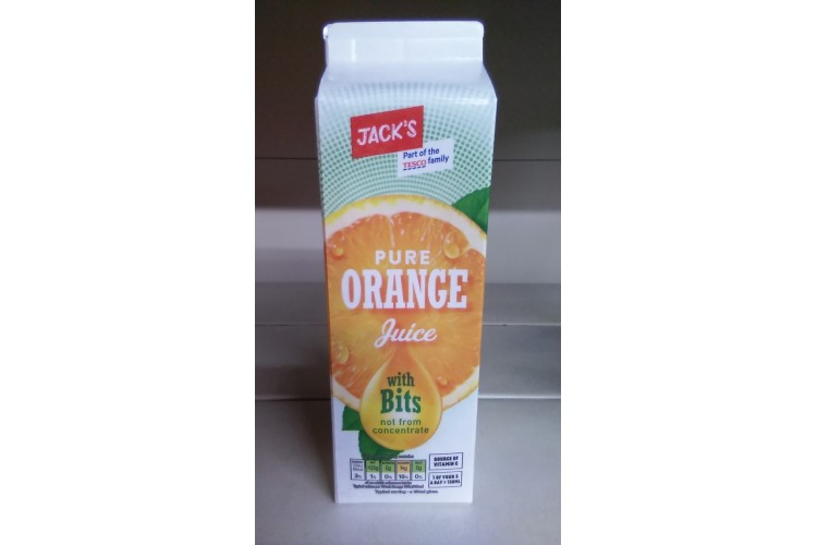 Jacks Pure Orange Juice With Bits 1Ltr Not From Concentrate