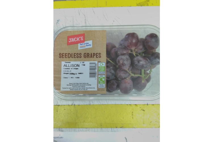 Jacks Sedless Grapes Red 500g