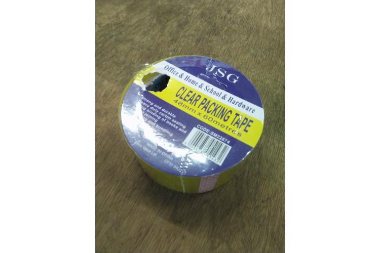 JSG Clear Packing Tape 48mmn X 60mm