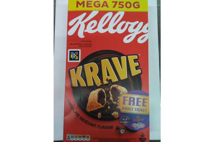 Kelloggs Krave Chocolate Hazelnut Flavour 750g