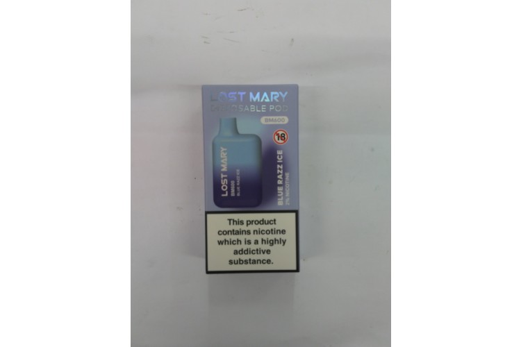 Lost Mary Blue Razz Ice 2%NICOTINE 600 Puffs