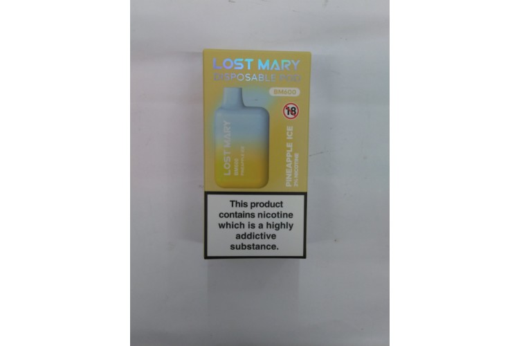 Lost Mary Pineapple Ice 2%NICOTINE 600 Puffs