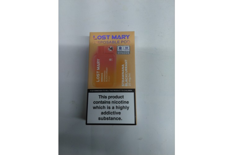 Lost Mary Strawnana Blackcurrant 2% NICOTINE 600 Puffs