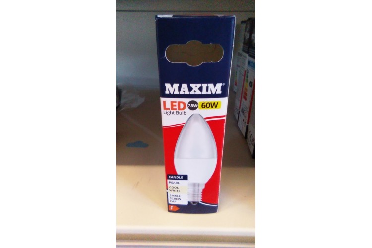 Maxim LED Light Bulb 7.5W=60W Cool White Light