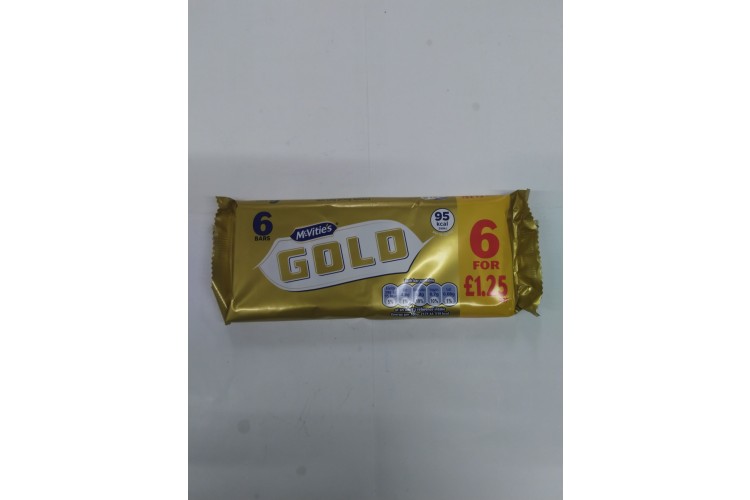 Mcvities Gold 6 Bars106g Pm £1.25