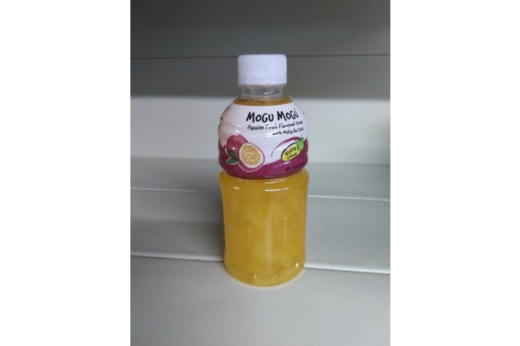 Mogu Mogu Passion Fruit Flavored Drink With Nata De Coco