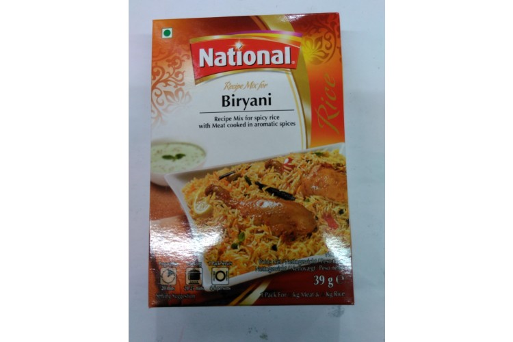 National Biriyani 39g ANY 2 FOR £1.50