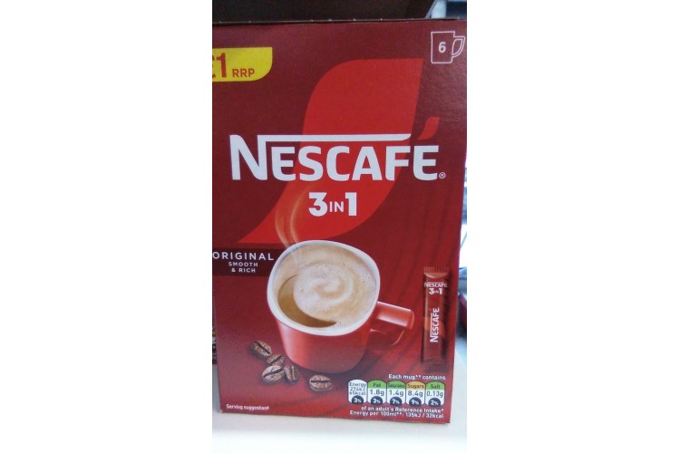 Nescafe 3in1 6 x 16g 96g 