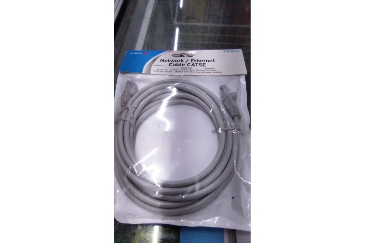 Network Ethernet Cable Cat5E 3 Metre Power Plus