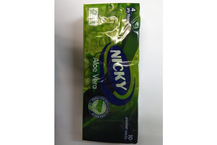 NICKY Aloe Vera 10 Pocket Packs