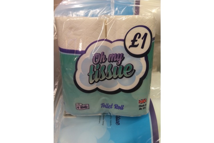 Oh My Tissue Toilet Roll 4 Roll