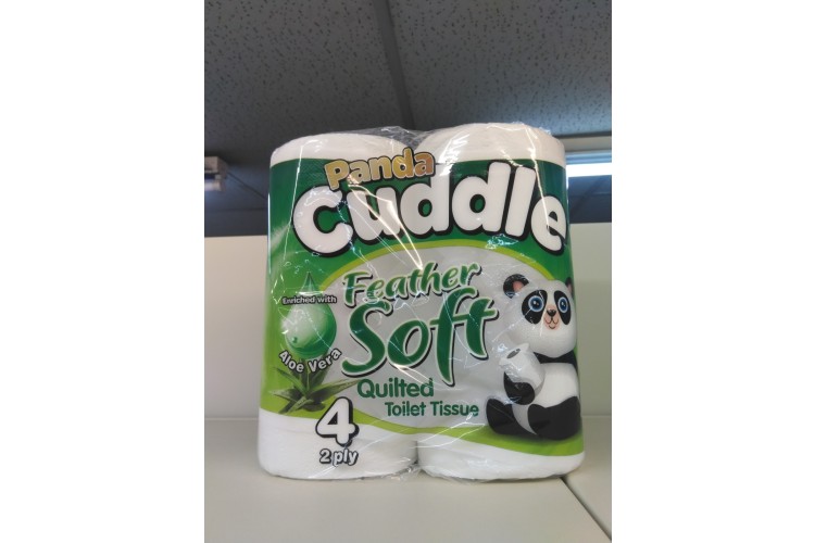 Panda Cuddle Feather Soft Quilted 4 Roll 2 Ply Aloe Vera