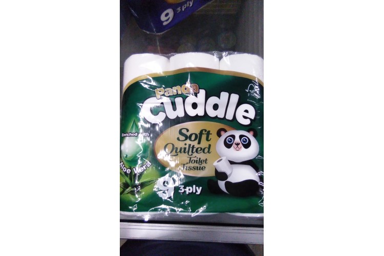 Panda Cuddle Soft Quilted Classic 9 Roll 3 Ply