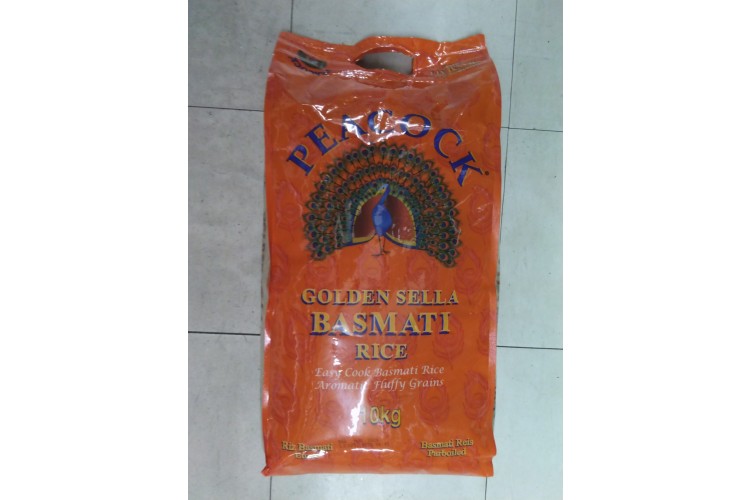 Peacock Golden Sella Basmati Rice 10KG