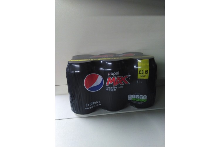 Pepsi Max No Sugar 6 PK