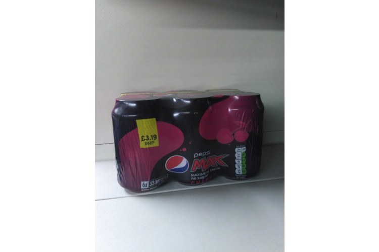 Pepsi Max No Sugar Cherry 6 PK