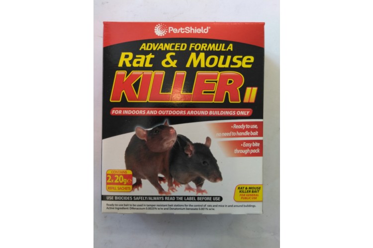 PestShield Advanced Formula Rat & Mouse Killer 2x 20g