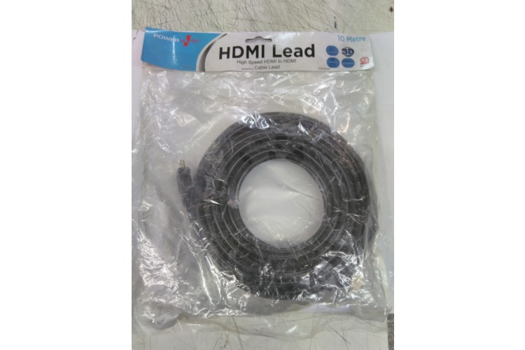 POWERPLUS 10 METRE  HDMI LEAD HIGH SPEED HDMI TO HDMI CABLE LEAD 