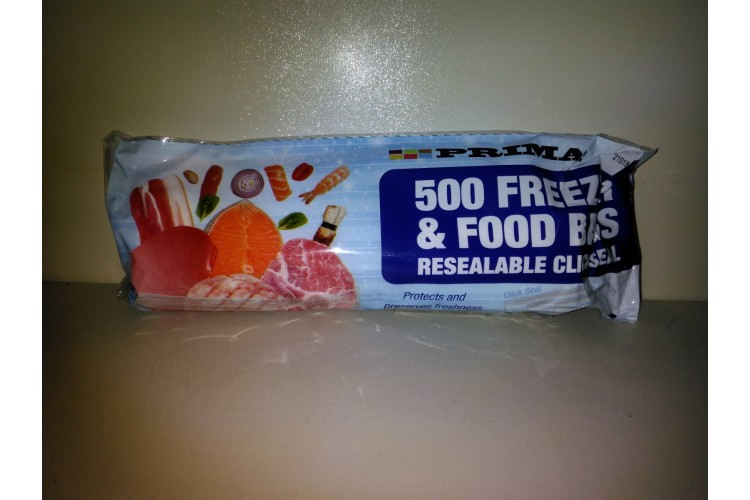 Prima 500 Food & Freezer Bags 500 19cm x 17cm