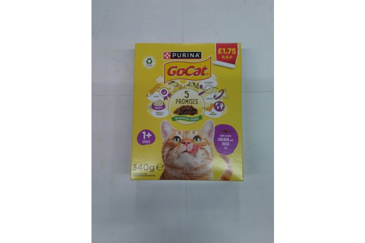 Purina Go-Cat With Chicken and Duck Mix 340g 