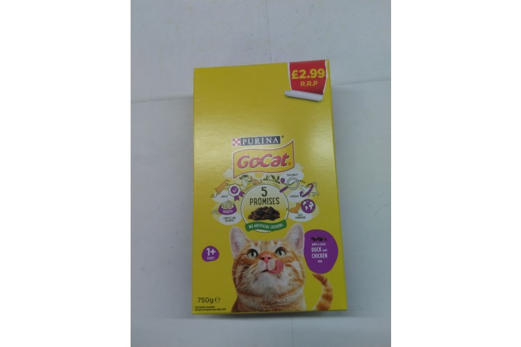 Purina Go-Cat With Chicken and Duck Mix 750g 