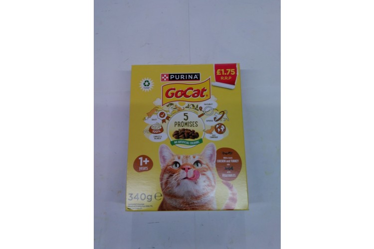 Purina Go-Cat With Chicken and turkey 340g and with Vegetables 