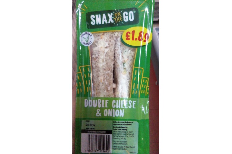 Snax On The Go Deep Fill Double Cheese & Onion Mayo