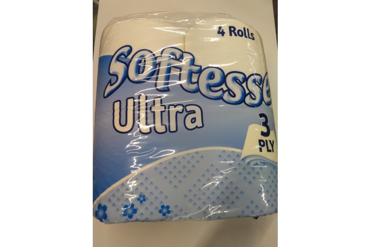 Softesse Ultra Blue Toilet Tissue 4 Rolls 3 Ply