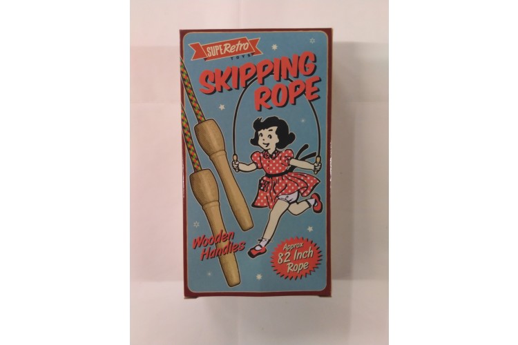 Super Retro Skipping Rope Wooden Handles 82 Inch Rope