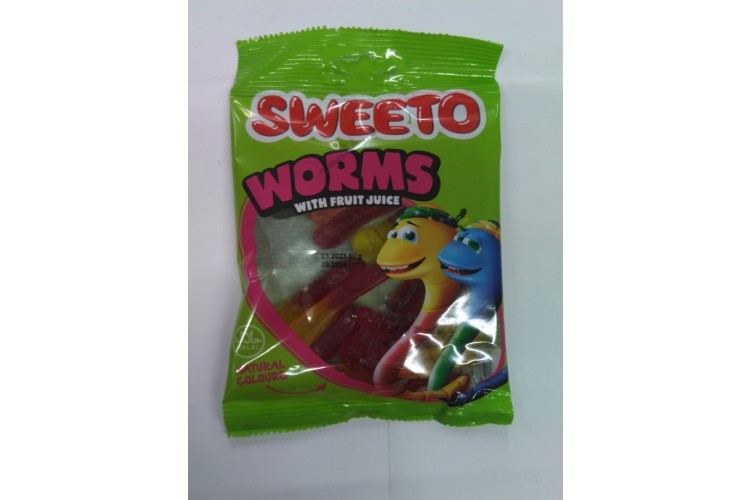 Sweeeto Worms with Fruit Juice 80g