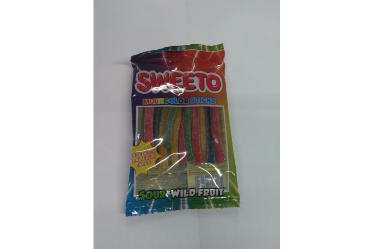 Sweeto Multicolor Sticks Sour Wild Fruit 80g