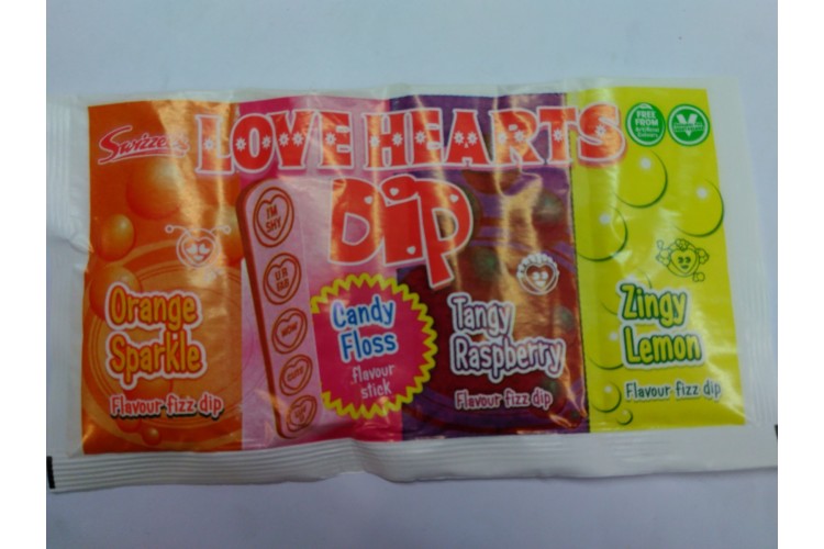 Swizzels Love Heart Dip Multi Flavour 23g