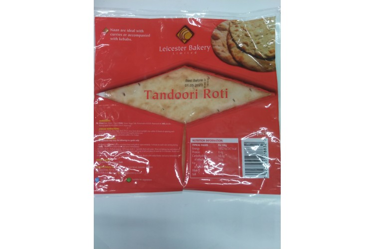 Tandoori Roti White 6 Pack Leicester Bakery