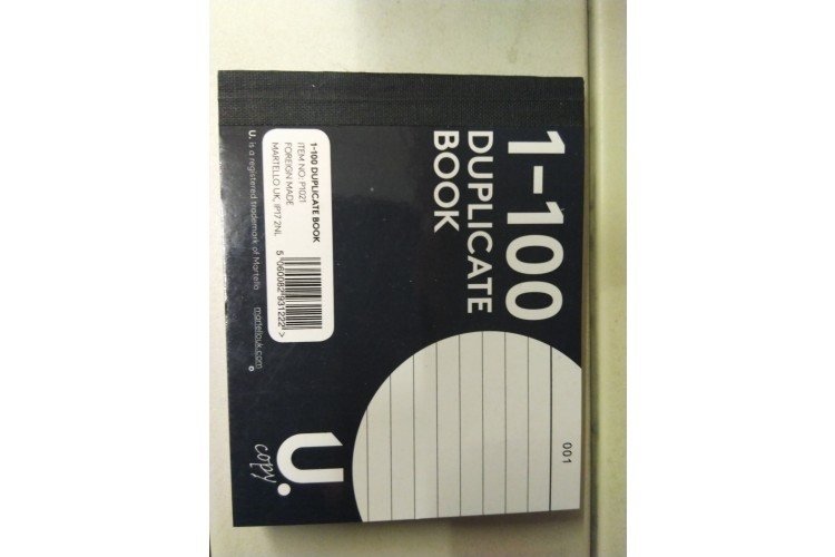 U. Copy 1-100 Duplicate Book 