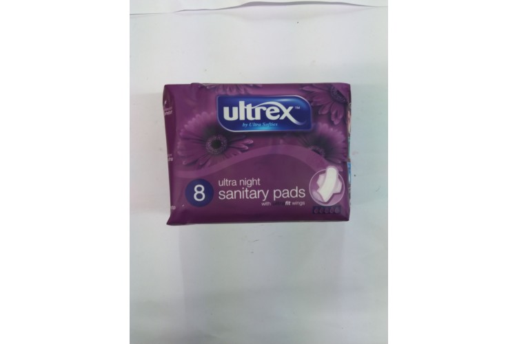  Ultrex Ultra Night Sanitary Pads 8 Pads