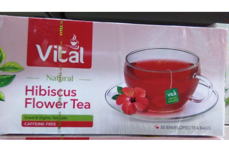 Vital Tea Hibiscus Flower Tea 30 Bags