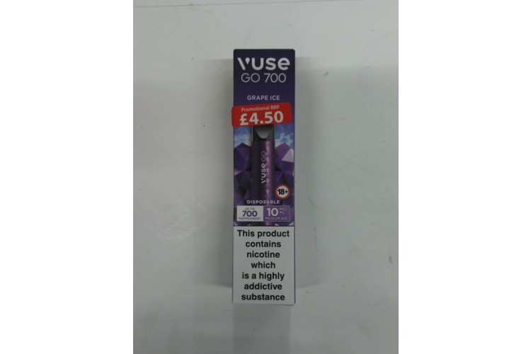 Vuse Go 700 Grape Ice Upto 700 Puffs PM 4.50