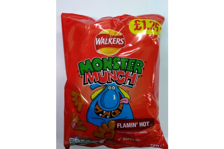 Walkers Monster Munch Flamin Hot 72g