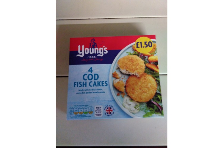 Youngs 4 COD Fish Cakes 200g